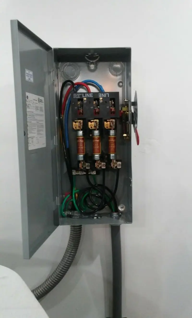 Three-phase disconnect switch installed for Electrical Wiring & Rewiring in Southbury